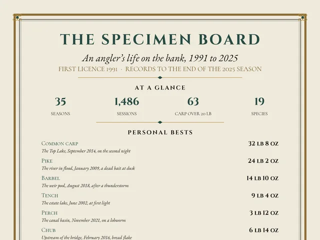 Close-up of the top of the specimen board