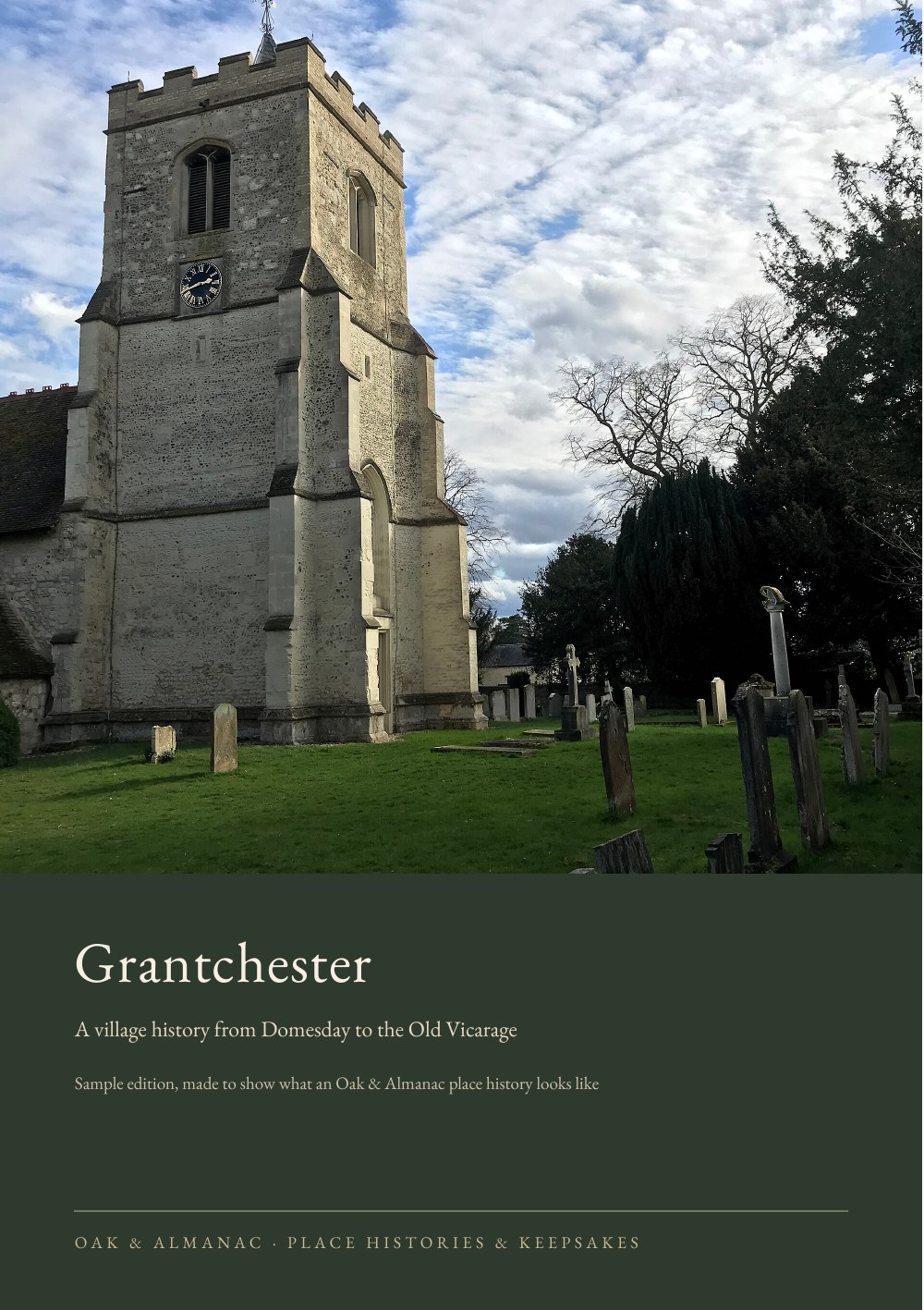 Grantchester sample book, page 1: cover